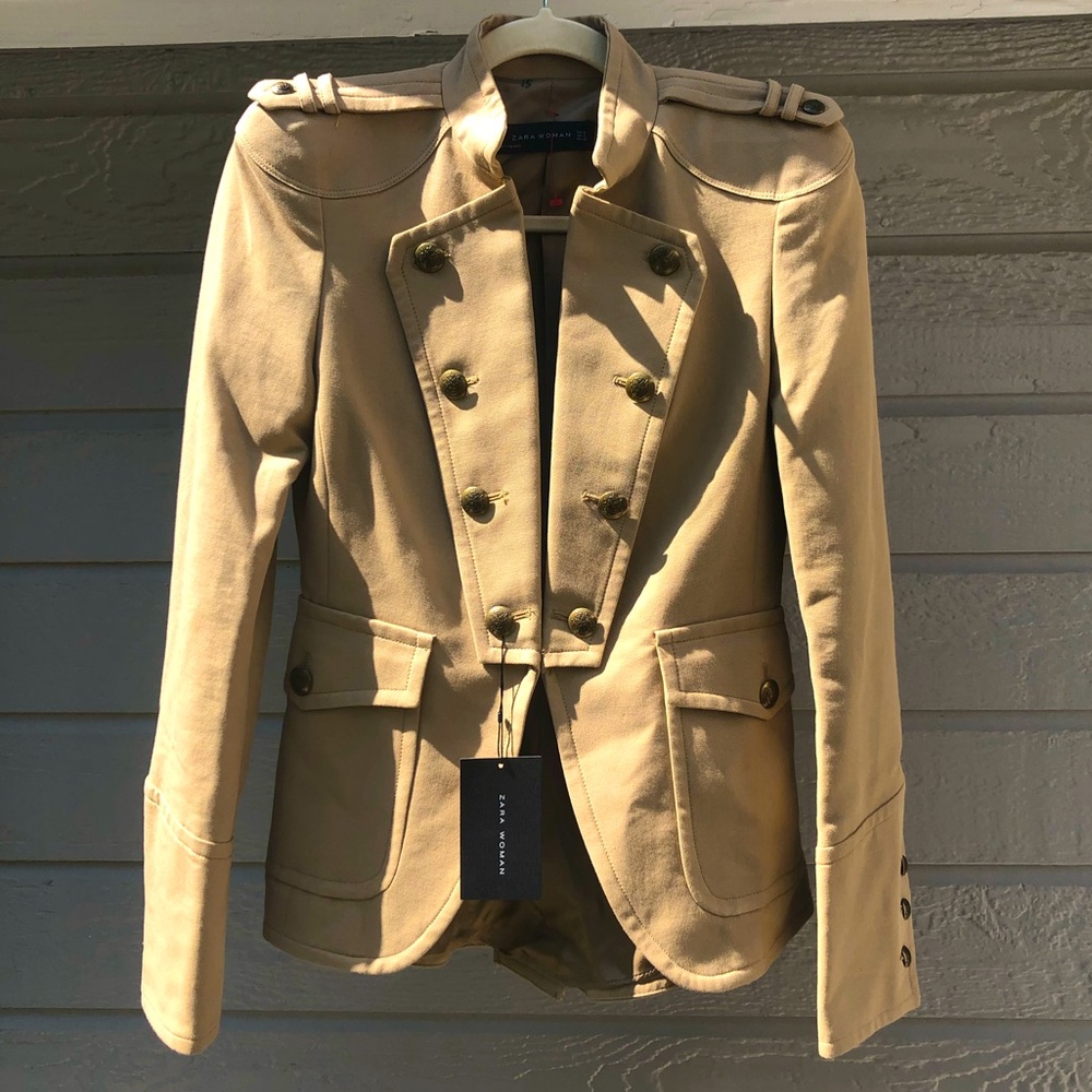 Zara Swiss Military Style Blazer Jacket